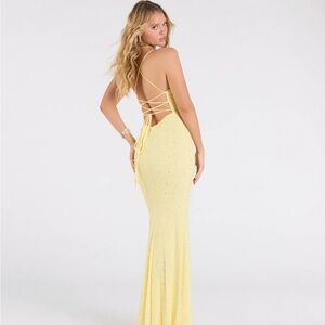 Elegant  Backless beaded gown Dress for prom or homecoming mermaid formal